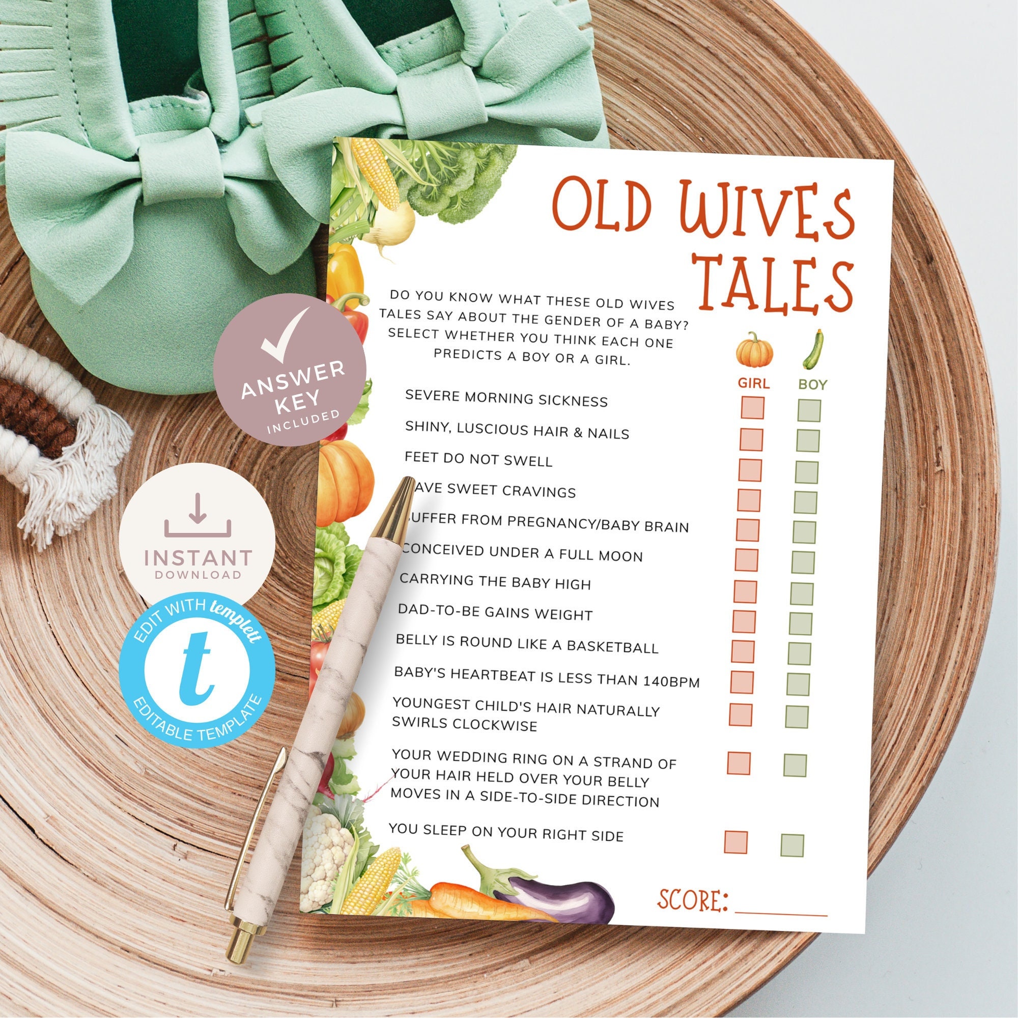 ☺︎ Locally Grown Old Wives Tales Pregnancy Gender Prediction