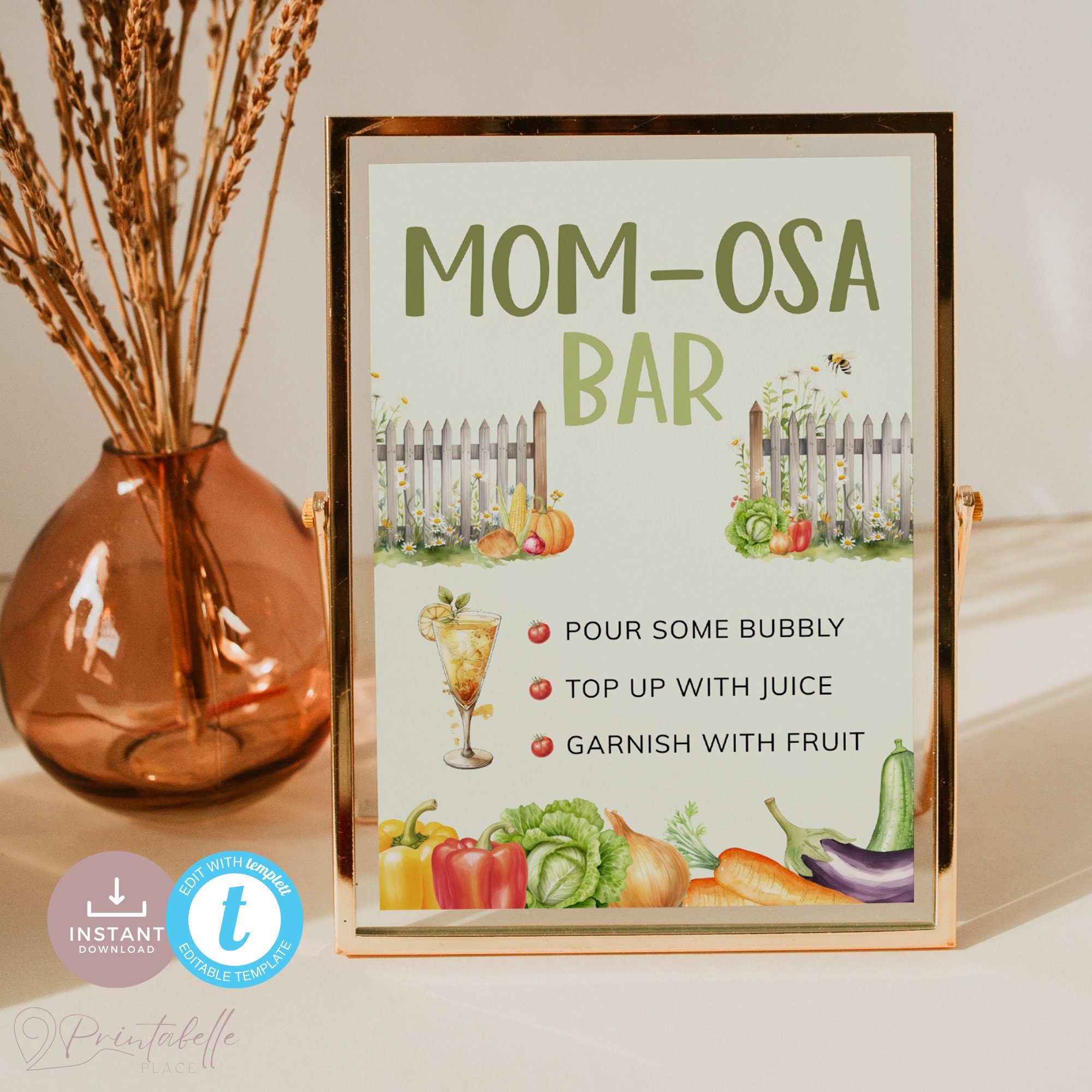 Locally Grown Baby Shower Sign Bundle for All Your Sage Vegetable ...