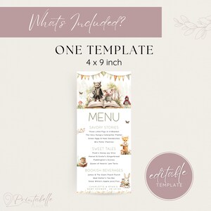 Storybook Menu Template, A New Chapter is About to Begin, Fairytale ...