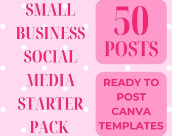 Small Business Social Media Canva Templates (Digital Download)