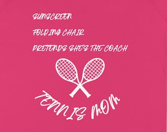 TENNIS MOM ~ TENNIS mama ~ Sport mom ~ T-shirt à col en V ~ Chemise de tennis ~ 100 % coton