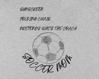 SOCCER MOM ~ SOCCER mama ~ Sport mom ~ T-shirt à col en V ~ Maillot de foot ~ 100 % coton