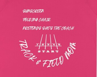 MAMAN D'Athlétisme ~ Maman d'athlétisme ~ Maman sport ~ T-shirt col en V ~ Chemise d'athlétisme ~ 100% Coton