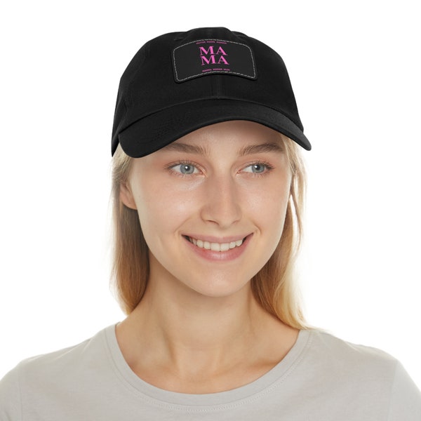 Mama ~ hat ~ bilingual ~ Madre ~ Mutter ~ Mum ~ Mamma ~ Moeder ~ Maman ~ baseball cap ~ leather patch