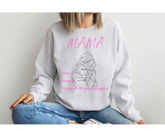 Sweat-shirt pour maman ~ Cadeau pour la fête des mères ~ Vie de maman ~ Cadeaux pour maman ~ Cadeau pour nouvelle maman ~ Vêtements de détente confortables
