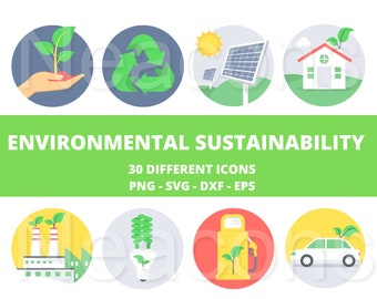 Environmental protection sustainability eco friendly icon designs vector art svg png dxf eps