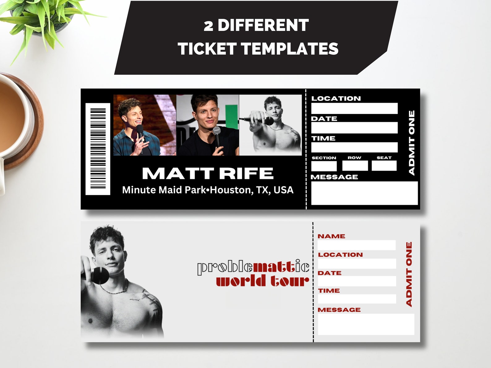 Matt Rife Custom Printable Concert Ticket Concert Ticket Etsy