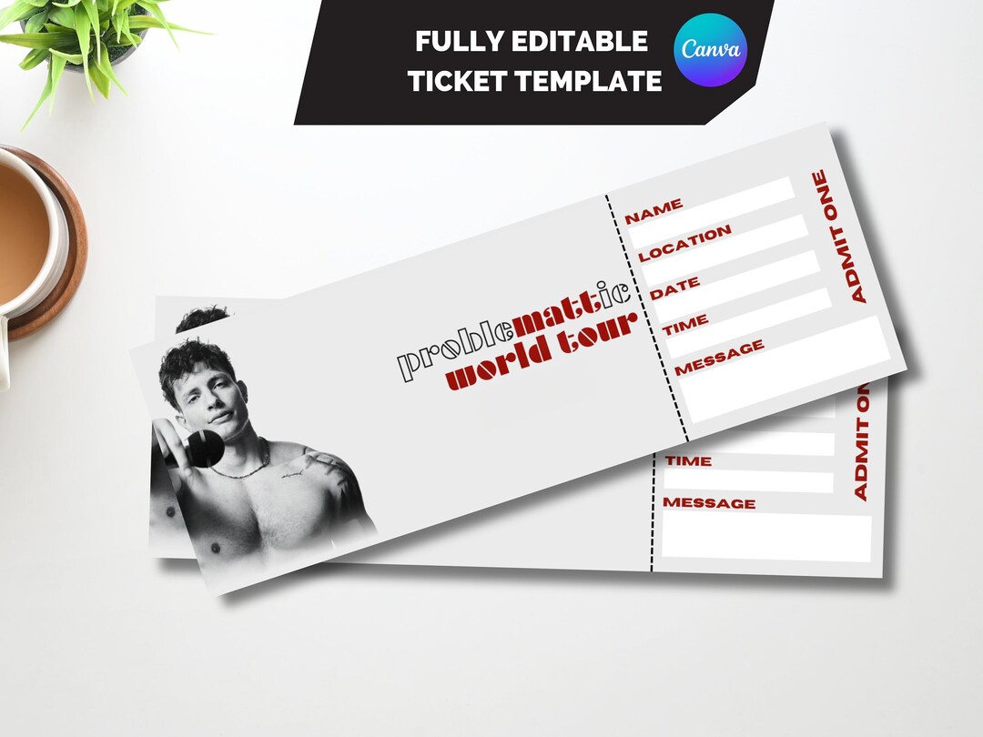 Matt Rife Custom Printable Concert Ticket Concert Ticket Etsy