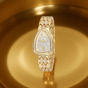 Aurelia™ Crystal Teardrop Armbanduhr – Goldene Damenarmbanduhr – Luxus-Geschenk für Sie – Funkelnde Designer-Eleganz