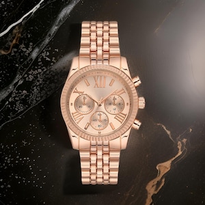 Luxury Rose Gold Chronograph Watch | Elegant Roman Numeral Design | Timeless Gift for Him & Her