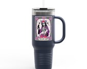 Tarot Insulated Travel Mug, 40oz - "The Cat Lady"