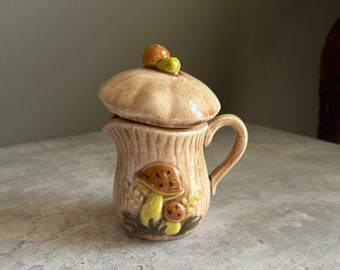 VINTAGE 1970s Mushroom Creamer Retro Kitchen Decor Cute Coffee Bar Decor