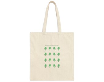This Is My Whole Personality Peace Lily Houseplant Cotton Canvas Tote Bag