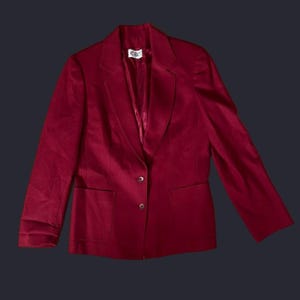 Giacca da donna VINTAGE Koret in lana bordeaux al 100%, stile retrò