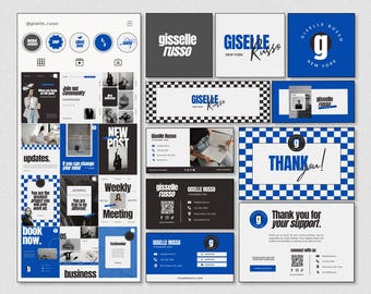 Modern Branding Kit Canva Template: Email Signature, Business Card, Editable Logo, Thank You Card, Instagram Brand Identity Small Business