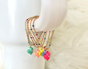 Neon Hearts Tumbler Charms