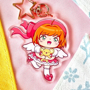 Magical Girl Sakura and Kero Acrylic Charm
