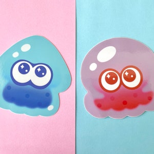 Splatoon Gummy Inkling + Octoling Vinyl Sticker