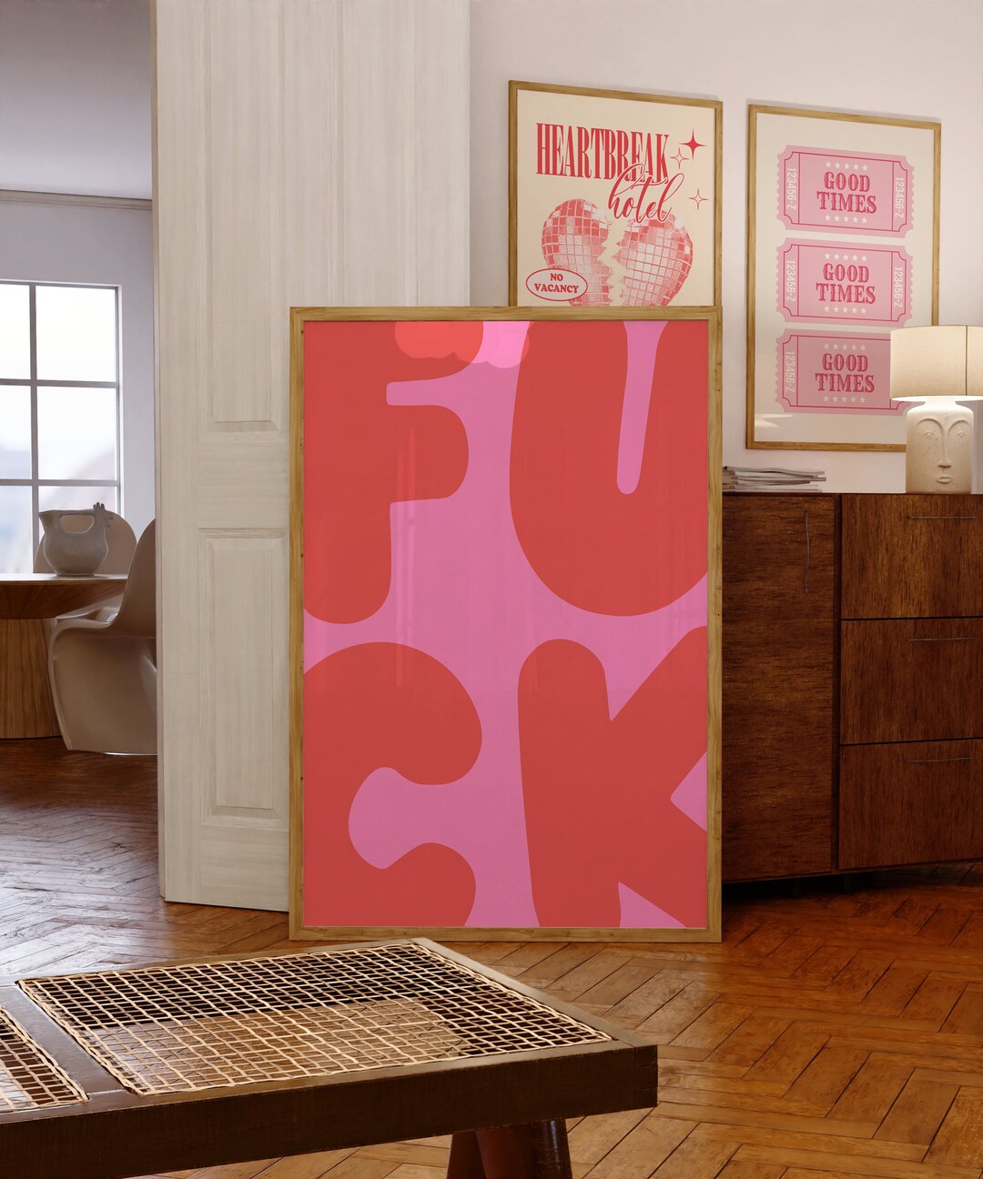 Fuck Poster Rude Wall Art Maximalist Wall Art Funny Wall Etsy