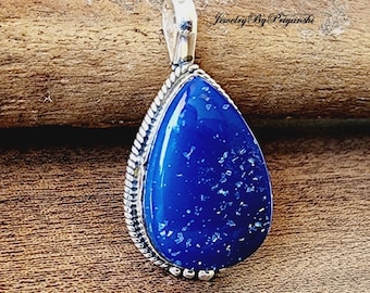 Minimalist Australian Opal 925 Sterling Silver Pendant: Handmade Jewelry Gift