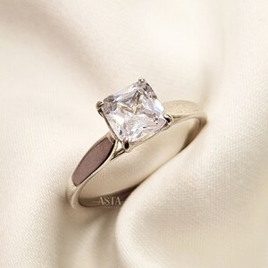 1.20ct Cushion Cut Lab Grown Diamond Solitaire Ring in 14k Yellow Gold VS1 F CVD Diamond Engagement Ring for Women