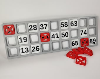 Cartella del bingo in Braille da 90 palline