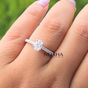 1.00 CT Oval Cut Lab Created Diamond Wedding Ring, IGI Certified Lab Grown Diamond, Lab Grown Diamond Oval Engagement Ring, Ring for Her