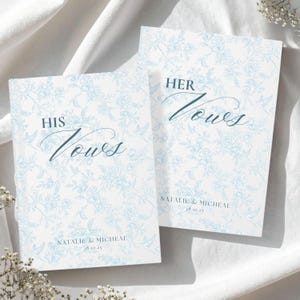 Livros de votos personalizados Diário francês Toile De Jouy Livro de votos dele e dela Novo capítulo presente Livro personalizado mínimo Diário do marido Votos de casamento personalizados
