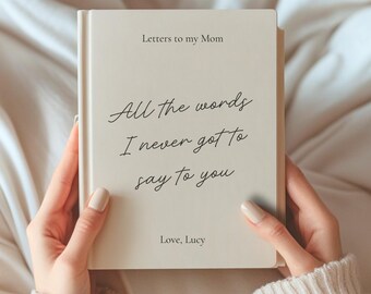 Custom Grief Journal Gift for Support memorial Loss of Mom Dad Grief Notebook Bereaving Mum Passing Away Remembrance Grieving Sympathy Gift