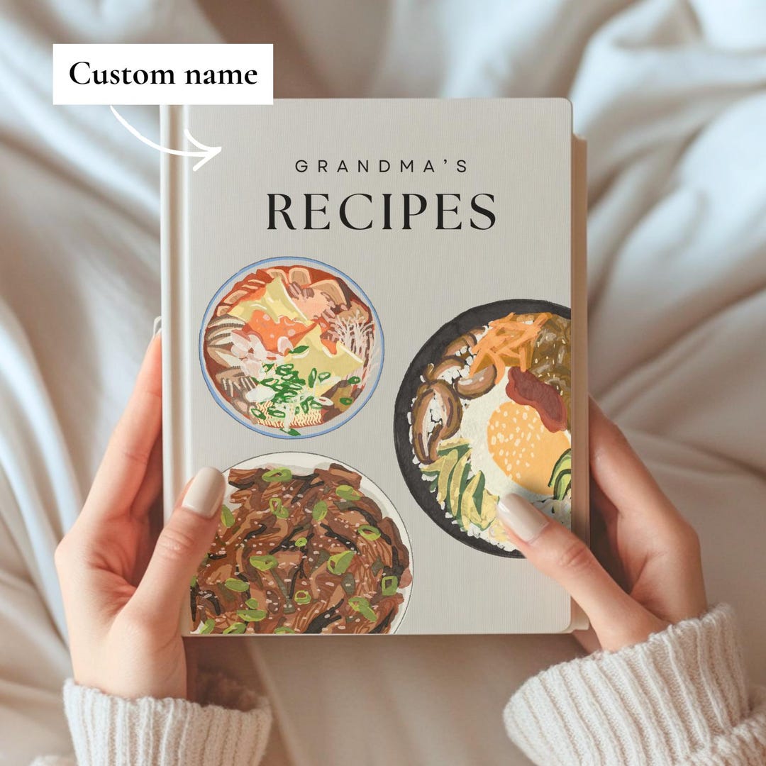 Custom Cook Book Blank Family Recipe Book Custom Cookbook Keepsake for ...