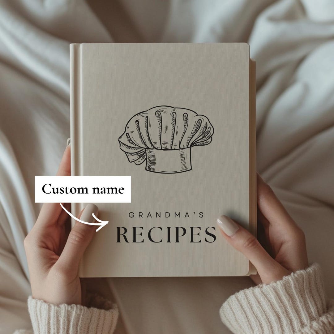 Custom Cook Custom Cook Book Blank Family Recipe Book Custom Cookbook Keepsake for ...