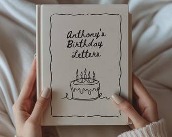 Diario personalizzato con lettere di compleanno per il mio bambino, libro di lettere di compleanno personalizzato, ricordo per baby shower, diario personalizzato per figlio, quaderno regalo