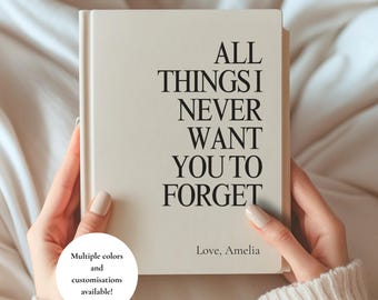 Diario personalizzato con lettere d'amore, motivi per cui ti amo, libro romantico per matrimonio, anniversario, fidanzamento, San Valentino, regalo di coppia per moglie e marito
