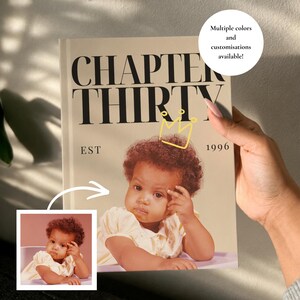 Diário de Aniversário Personalizado Capítulo Trinta - Presente para Ela - Capa de Álbum de Fotos Personalizada - Capítulo 30 - Presente de Aniversário para Ela - Caderno de Aniversário Personalizado - Livro de Marcos Importantes