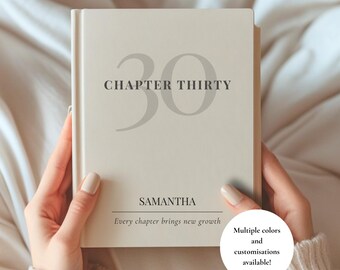 Diario personalizzato per il 30° compleanno, nuovo libro di capitoli, regalo di compleanno, nuovi inizi, diario per il 30° compleanno, quaderno per trent'anni