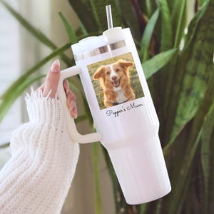 Custom 40oz Tumbler Pet Photo Stanley Dupe dog loss gifts Tumbler custom pet Tumbler Custom Dog Tumbler dog memorial gifts for dog lovers