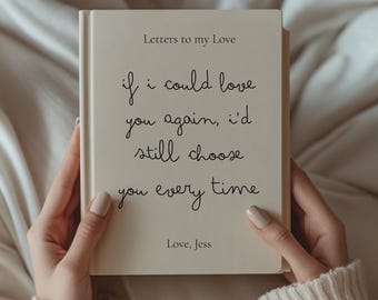 Diario de aniversario, Cartas personalizadas a mi amor, Cuaderno personalizado, Compromiso, Diario de legado, Regalo de 14.º aniversario, Diario de recuerdos personalizado