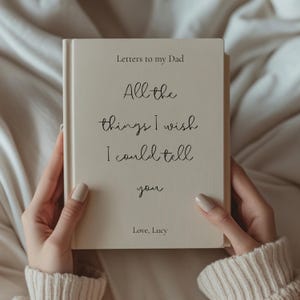 Diario de duelo personalizado, pérdida de un padre, diario de duelo, regalo conmemorativo para papá, regalo de recuerdo para papá, regalo de duelo por la pérdida de un papá, cartas a mi papá, cuaderno