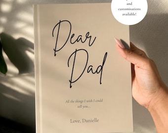 Custom Grief Journal Loss of Father Grief Journal Dad Memorial Gift Dad Remembrance Gift for Grieving Loss of Dad Letters to my Dad Notebook
