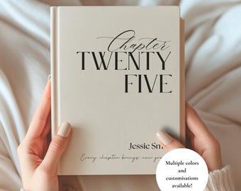 Personalized 25th Journal Gift New Chapter Book Birthday Gift New Beginnings 25 Journal Custom Birthday Journal Twenty Five Year Notebook