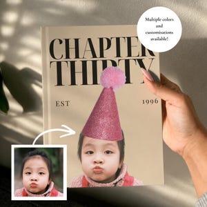Personalisiertes Kapitel Dreißig Geburtstag Journal Geschenk Kundenspezifisches Foto Buch Cover Kapitel 30 Geschenk für ihren Geburtstag Notizbuch Kundenspezifisches Meilenstein Buch