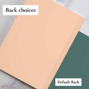 May include: A peach-colored rectangular object with the text "Back choices" in a white rectangle. A dark teal-colored rectangle is in the lower right corner with the text "Default Back". The background is a marble pattern.