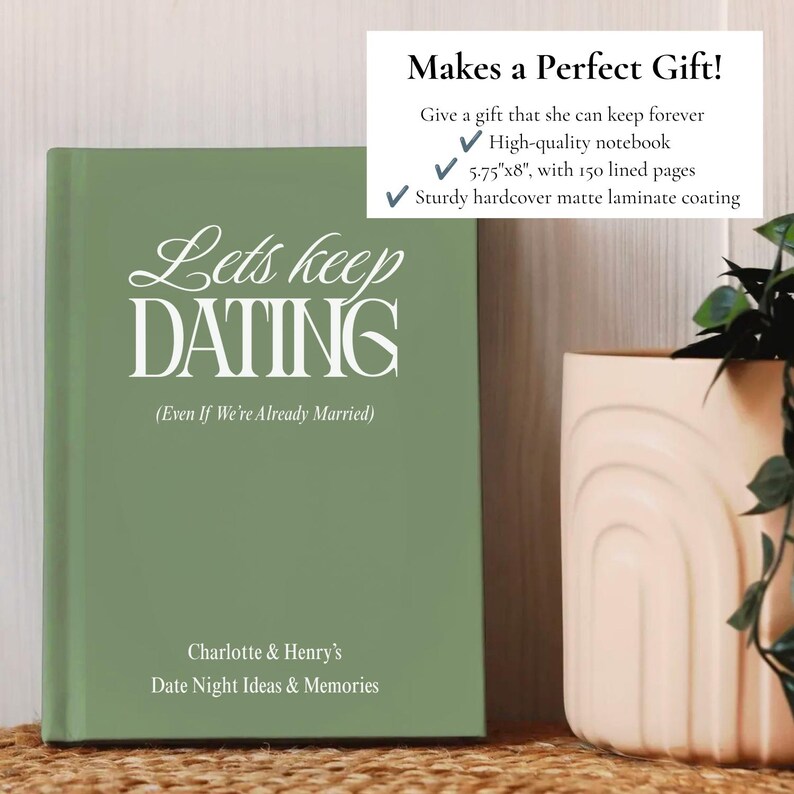 Date Night Gift Idea Journal Custom Newlywed Couple Gift Married Couple ...