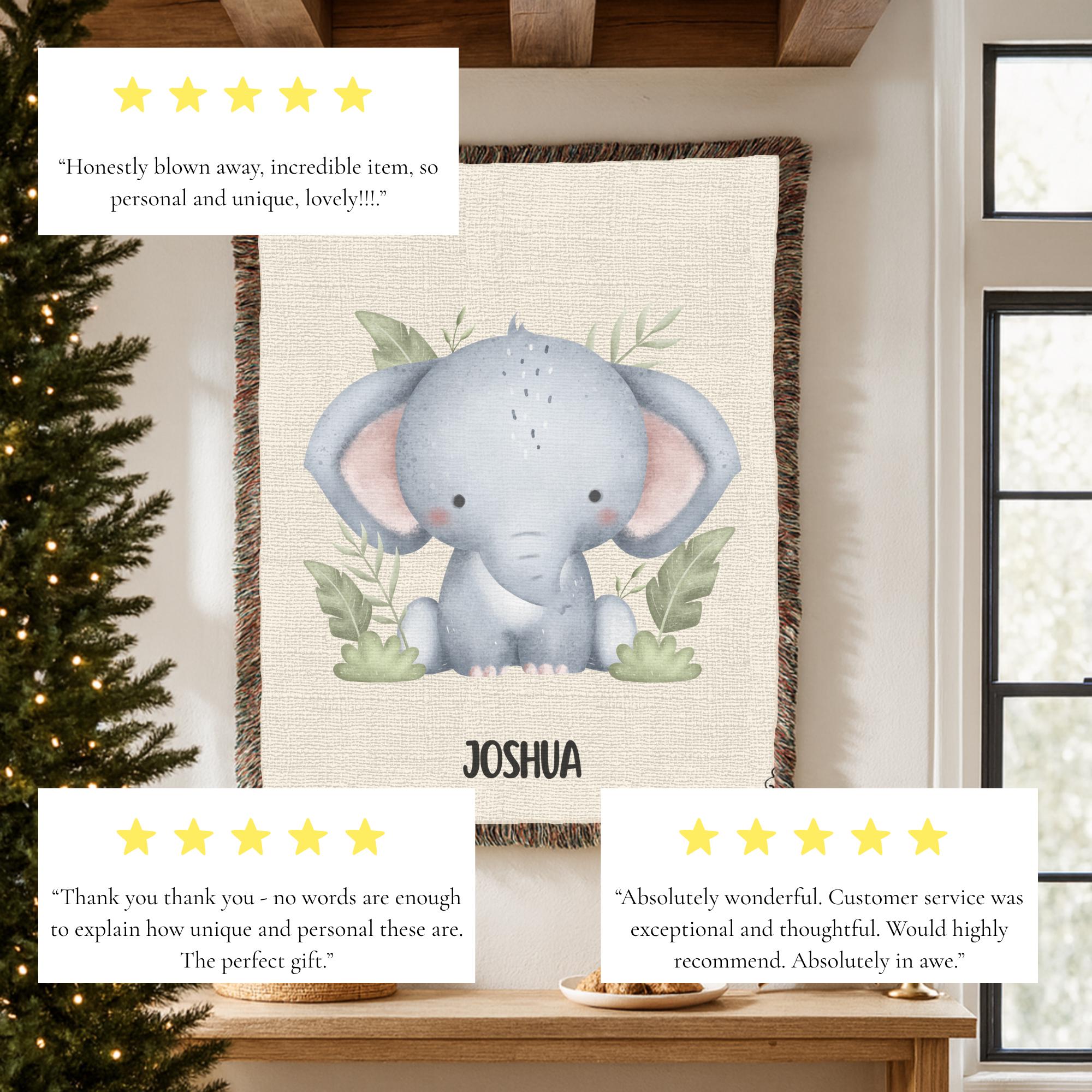 Custom Safari Baby Name Blanket Jungle Theme Nursery Newborn Blanket ...