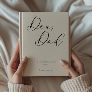Diario de duelo personalizado, pérdida de un padre, diario de duelo, regalo conmemorativo para papá, regalo de recuerdo para papá, regalo de duelo por la pérdida de un papá, cartas a mi papá, cuaderno