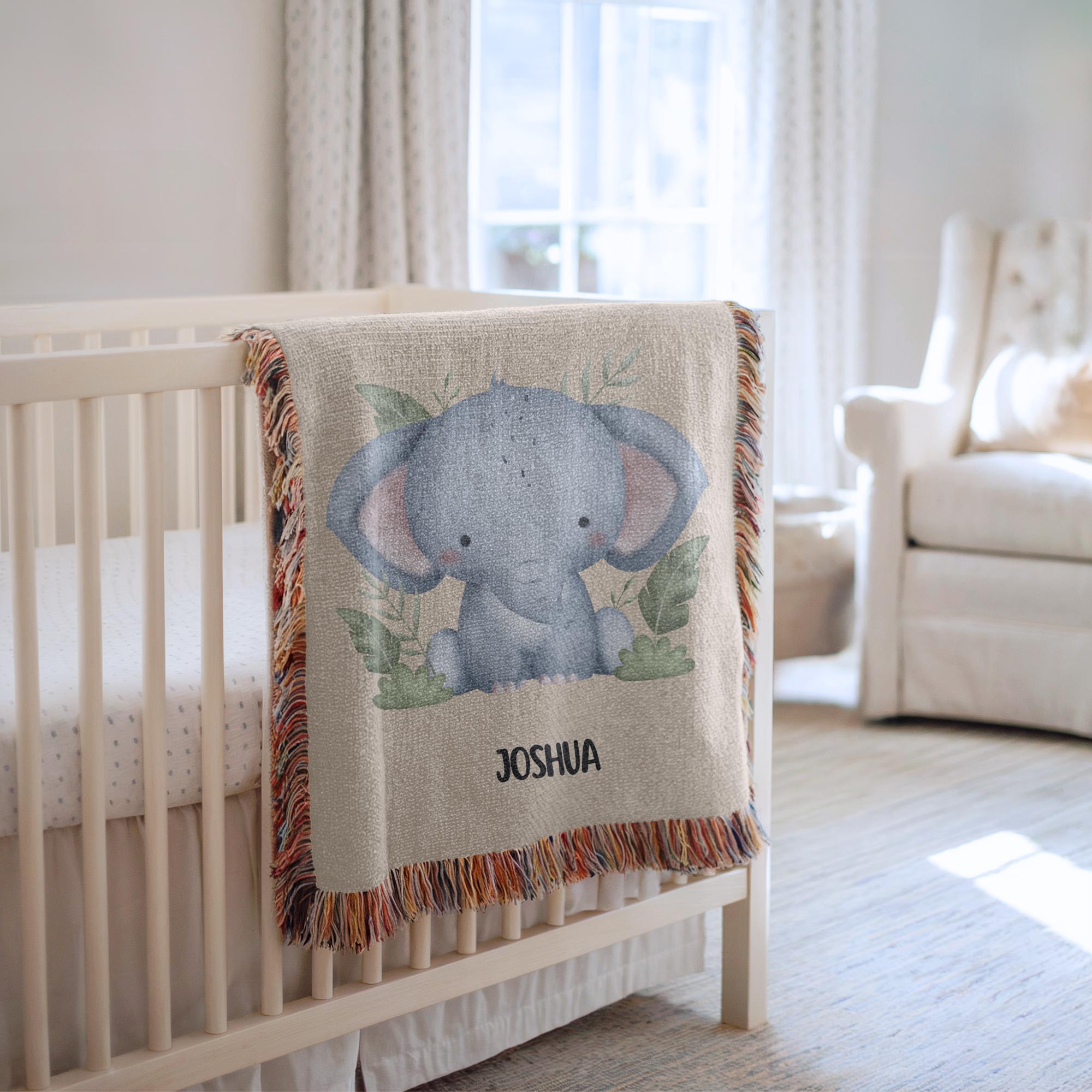Custom Safari Baby Name Blanket Jungle Theme Nursery Newborn Blanket ...