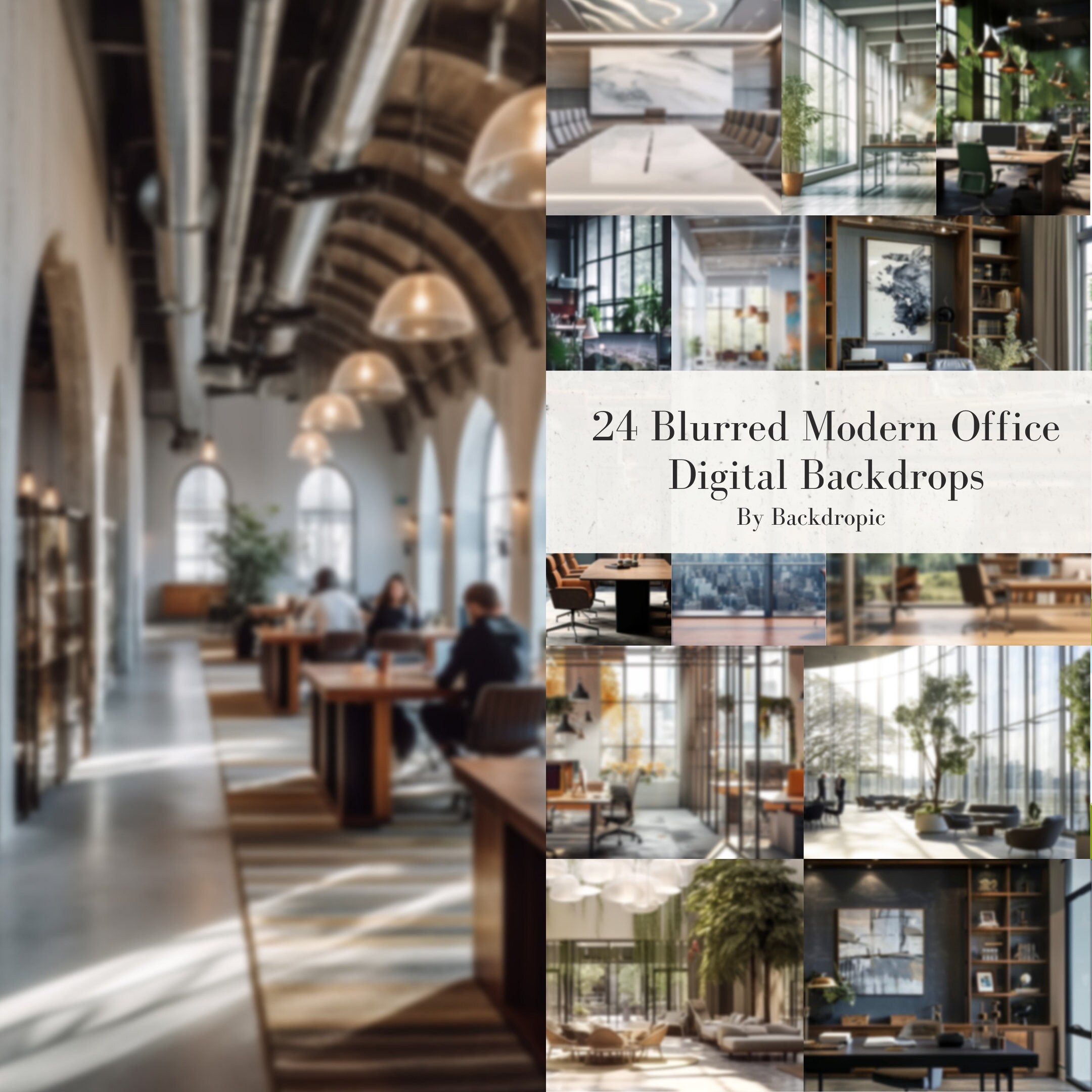 Soft Focus Modern Office Background Blurred Business Digital Backdrop ...