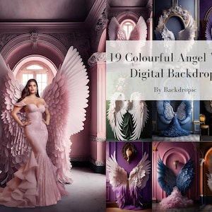 Digitale Kulissen Digitale Engelsflügel Hintergrund Hochzeit Hintergrund Digitaler Download Photoshop Overlays Fine Art Texturen Hintergrund Engelsflügel