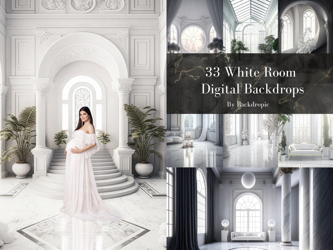 White Room Digital Backdrop Maternity Digital Background Maternity ...