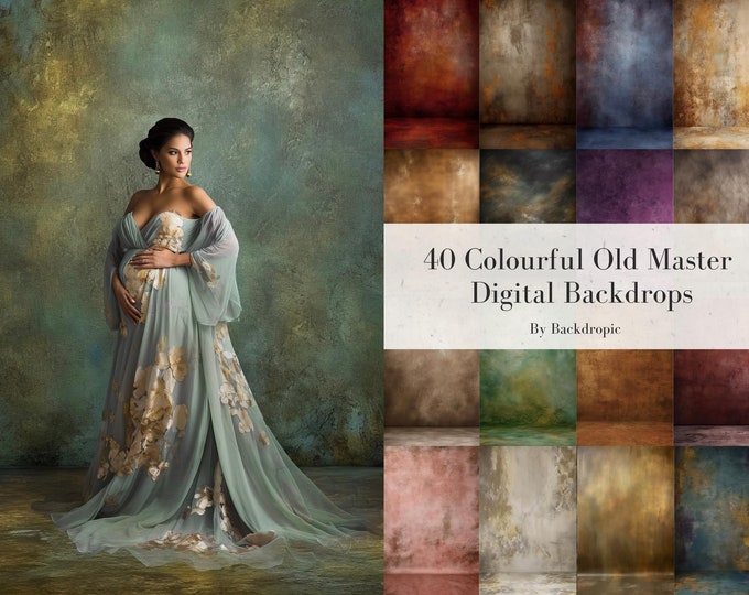 Imaster Background OLD MASTER Bundle Photography Background Backdrop, Vertical Portrait ...